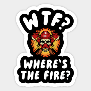 WTF Where's the Firefighter Sticker